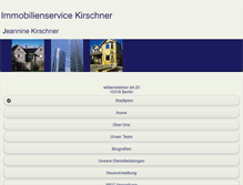 Tablet Screenshot of immobilienservice-kirschner.com